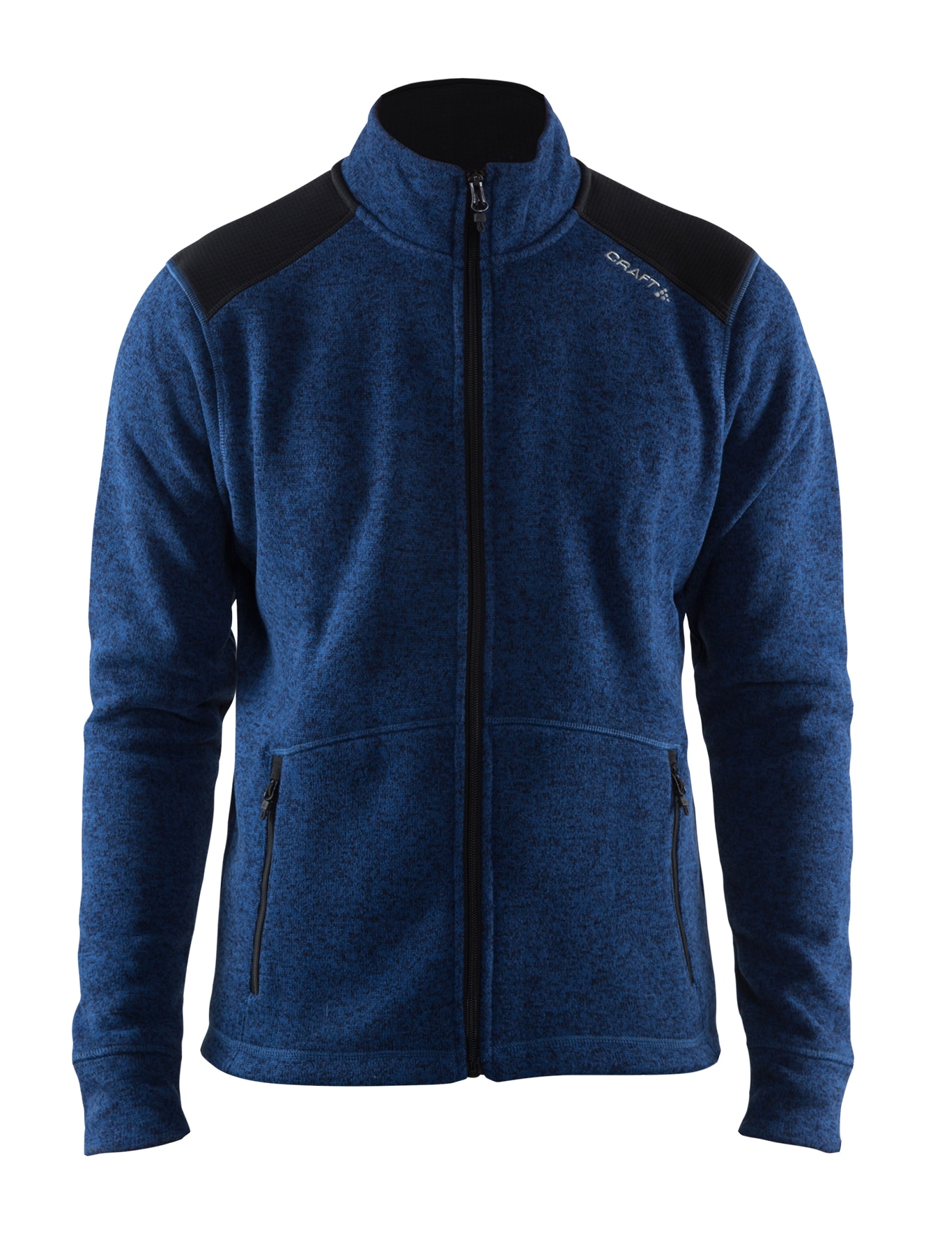 Craft - Noble Zip Jacket Heavy Knit fleece Maend - Deep/Black S